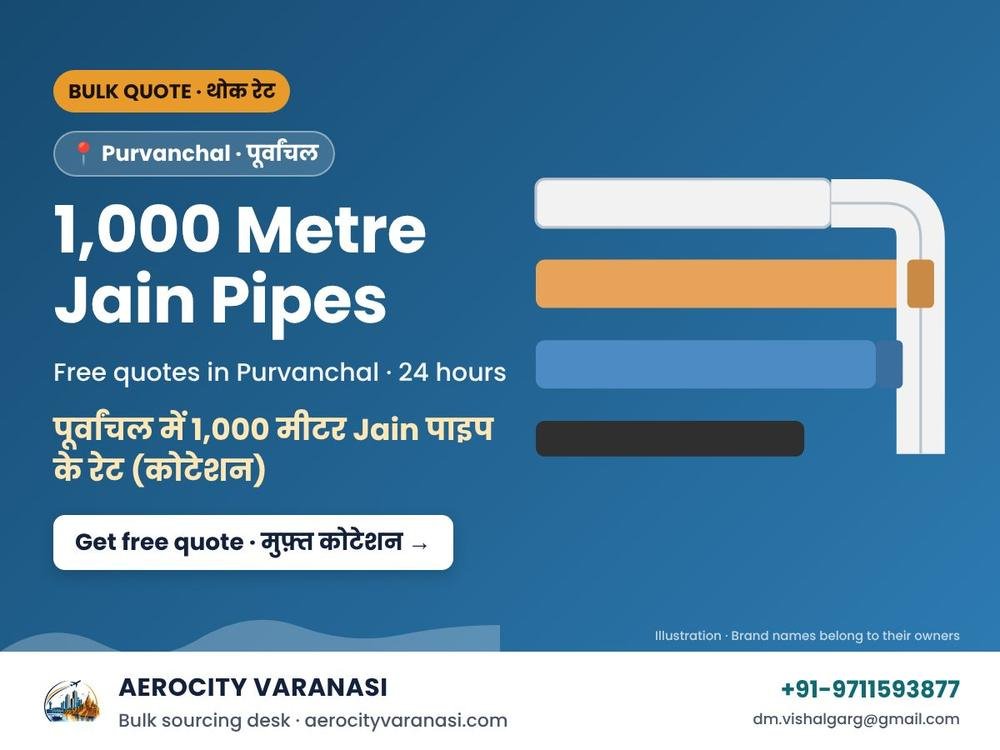 1,000 Metre Jain Pipes Quotes in Purvanchal