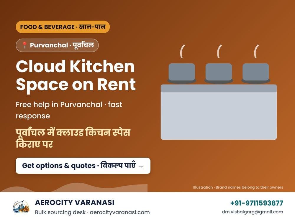 Cloud Kitchen Space on Rent in Purvanchal