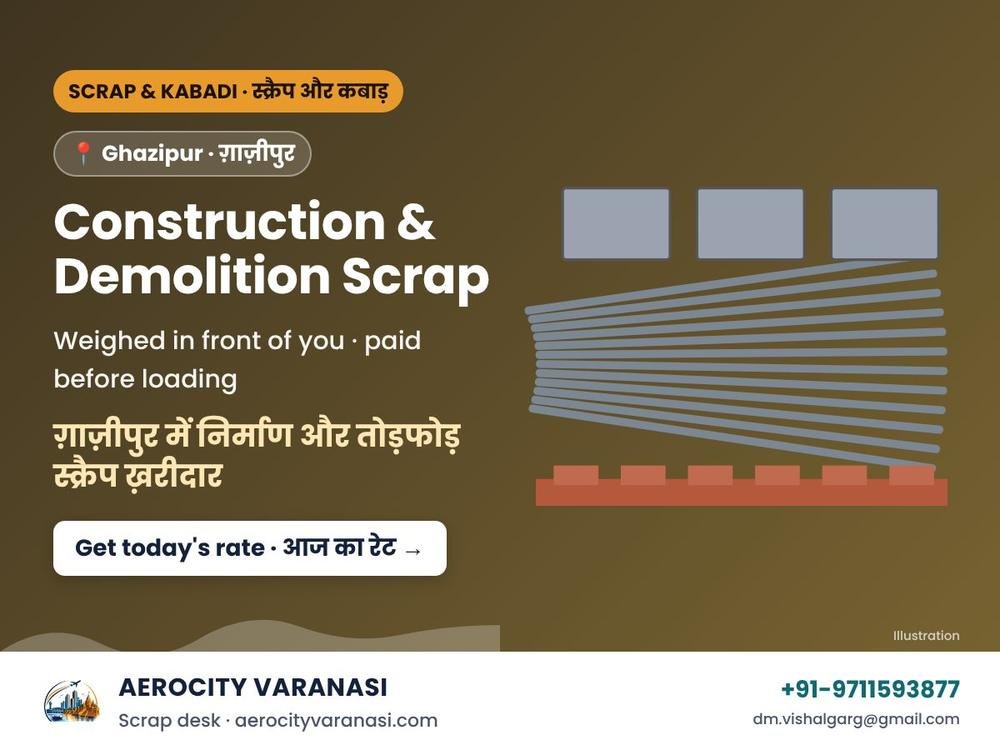 Construction & Demolition Scrap Buyers in Ghazipur – Steel Rods, Shuttering & Sheets