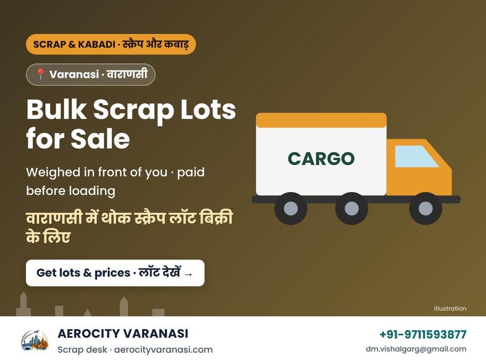 Bulk Scrap Lots for Sale in Varanasi – Iron, Paper & Plastic Supply for Recyclers