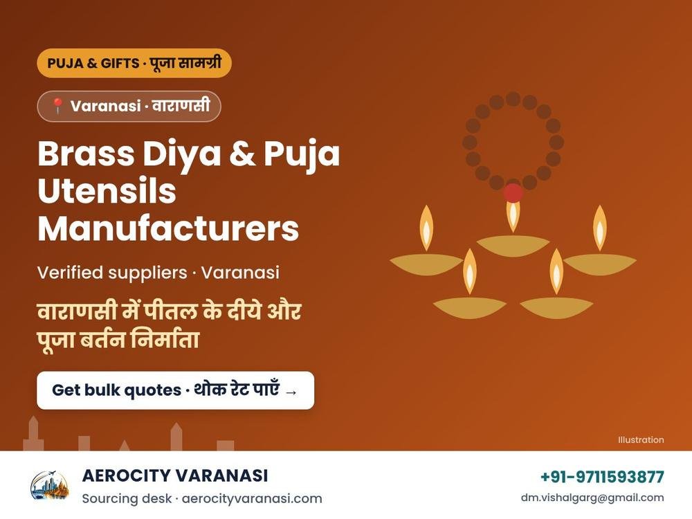 Brass Diya & Puja Utensils Manufacturers in Varanasi