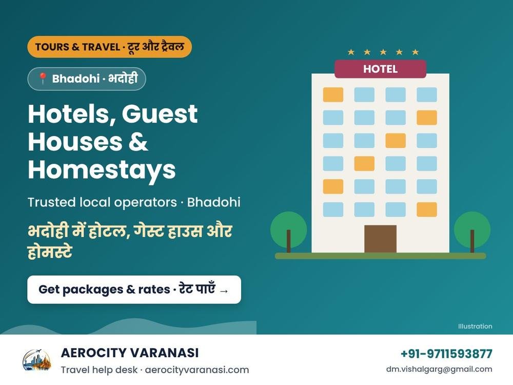 Hotels, Guest Houses & Homestays in Bhadohi – Best Rates
