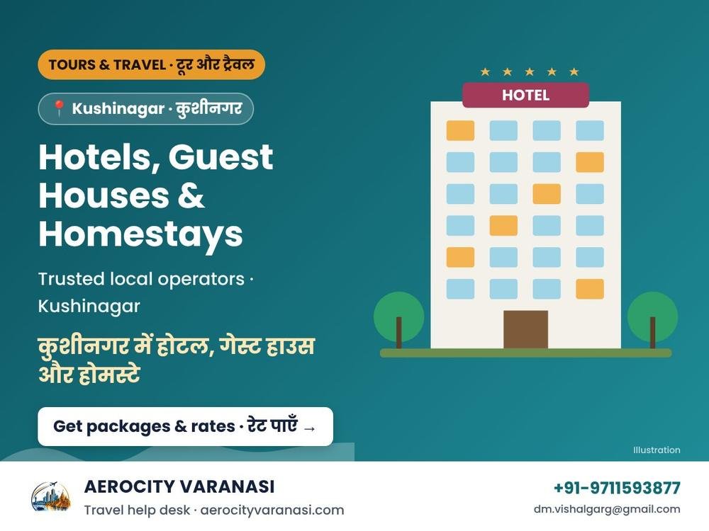 Hotels, Guest Houses & Homestays in Kushinagar – Best Rates