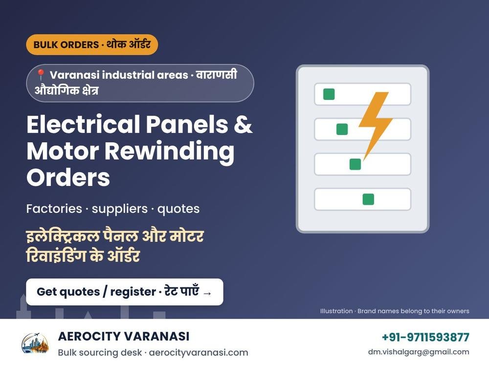 Electrical Panels & Motor Rewinding Orders – Varanasi Industrial Areas