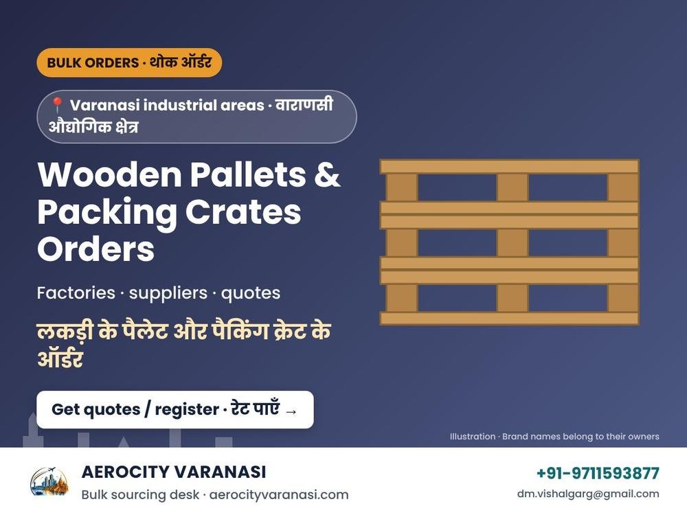 Wooden Pallets & Packing Crates Orders – Varanasi Industrial Areas