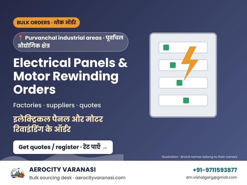 Electrical Panels & Motor Rewinding Orders – Purvanchal Industrial Areas