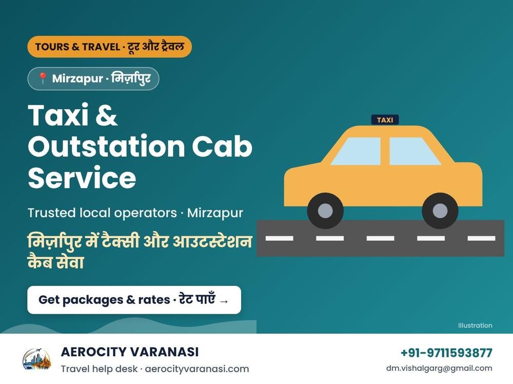 Taxi & Outstation Cab Service in Mirzapur – One Way & Round Trip