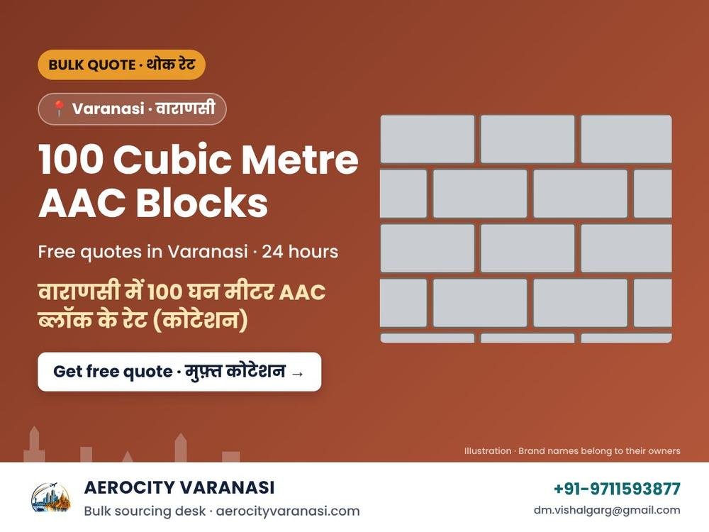100 Cubic Metre AAC Blocks Quotes in Varanasi