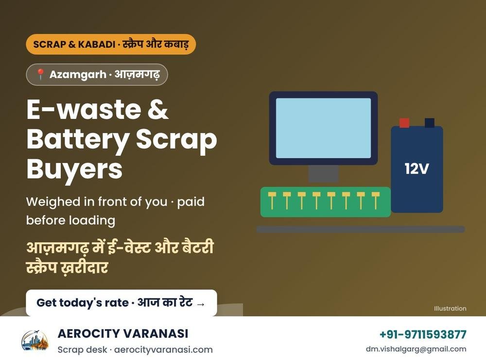 E-waste & Battery Scrap Buyers in Azamgarh – Computers, Laptops & Inverter Batteries