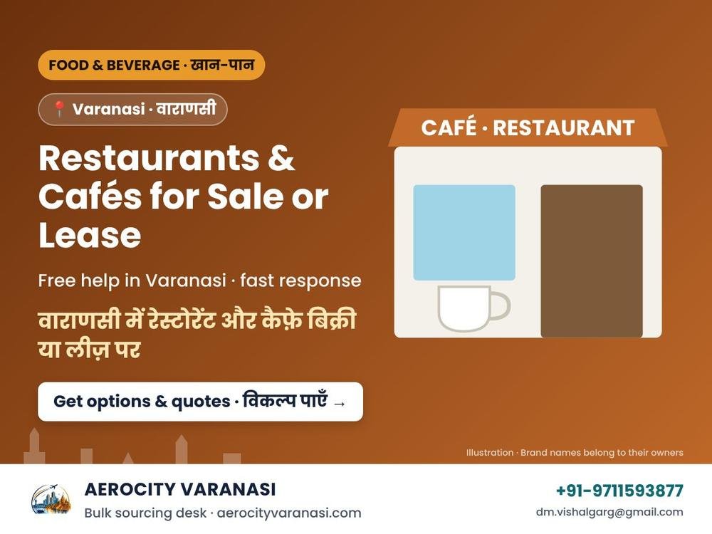 Restaurants & Cafés for Sale or Lease in Varanasi