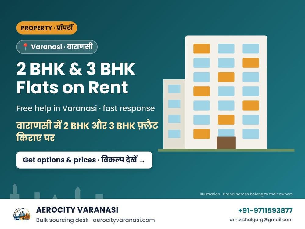 2 BHK & 3 BHK Flats on Rent in Varanasi