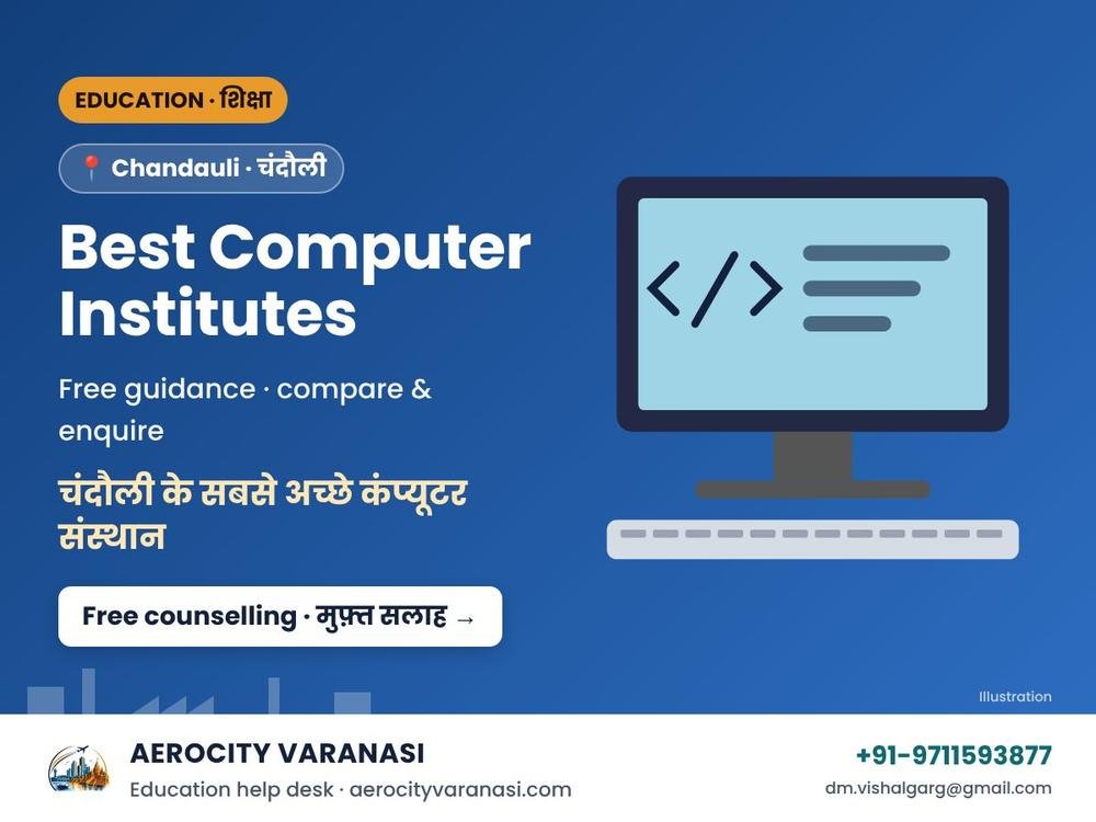चंदौली के सबसे अच्छे कंप्यूटर संस्थान – CCC, O Level, Tally और कोडिंग