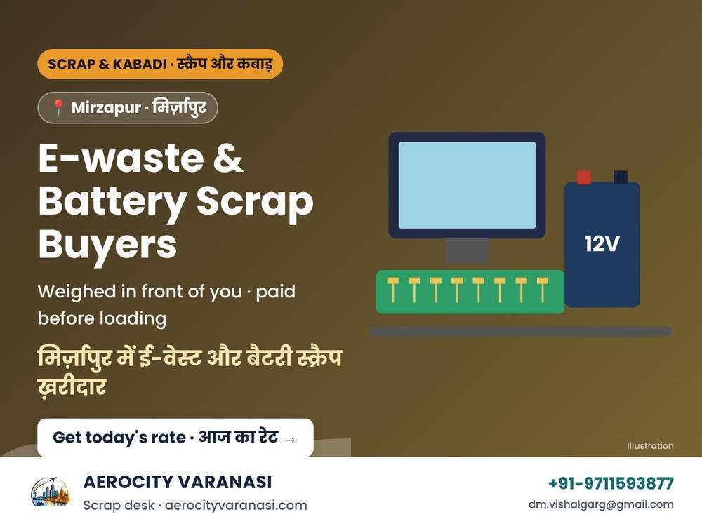 E-waste & Battery Scrap Buyers in Mirzapur – Computers, Laptops & Inverter Batteries