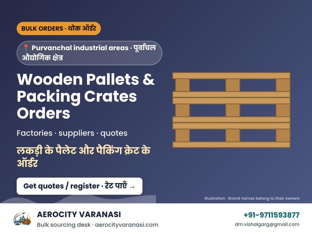 Wooden Pallets & Packing Crates Orders – Purvanchal Industrial Areas