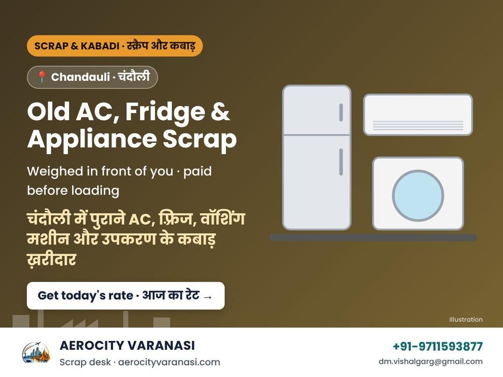 Old AC, Fridge, Washing Machine & Appliance Scrap Buyers in Chandauli
