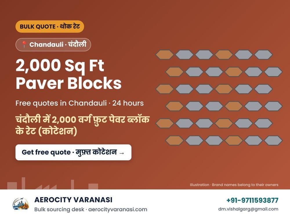 2,000 Sq Ft Paver Blocks Quotes in Chandauli