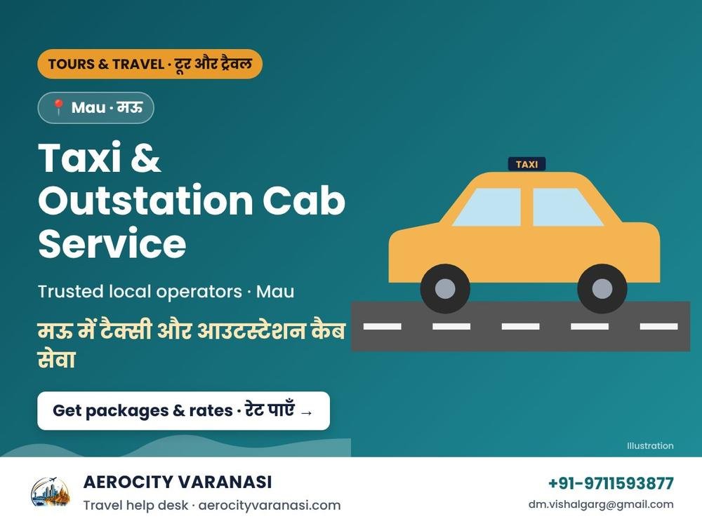Taxi & Outstation Cab Service in Mau – One Way & Round Trip