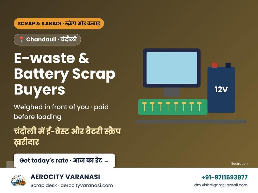 E-waste & Battery Scrap Buyers in Chandauli – Computers, Laptops & Inverter Batteries