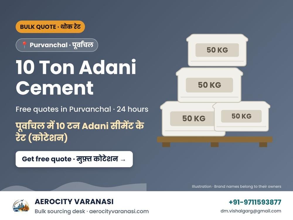 10 Ton Adani Cement Quotes in Purvanchal