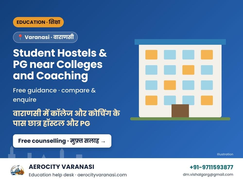 Student Hostels & PG near Colleges and Coaching in Varanasi