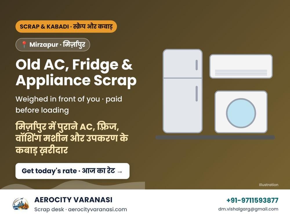 Old AC, Fridge, Washing Machine & Appliance Scrap Buyers in Mirzapur